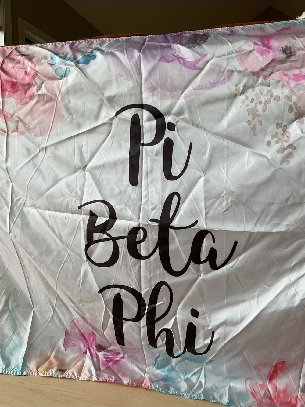 Pi Beta Phi Floral Sorority Flag Banner - Picture 8 of 9